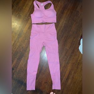 SHEIN, size medium, pink, workout set